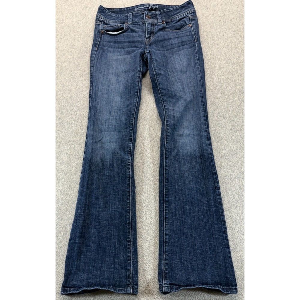 American Eagle Original Bootcut Jeans Women's 4 Dark Wash Stretch Y2K Denim
